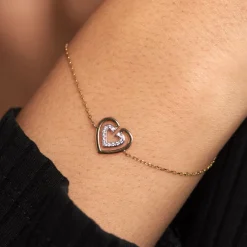 Histoire d'Or Bracelet Love Is In The Air Or Jaune Oxyde De Zirconium Discount