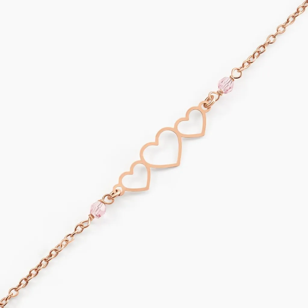 Histoire d'Or Bracelet Love Love Argent Rose Oxyde De Zirconium argent rose oxyde rose Hot