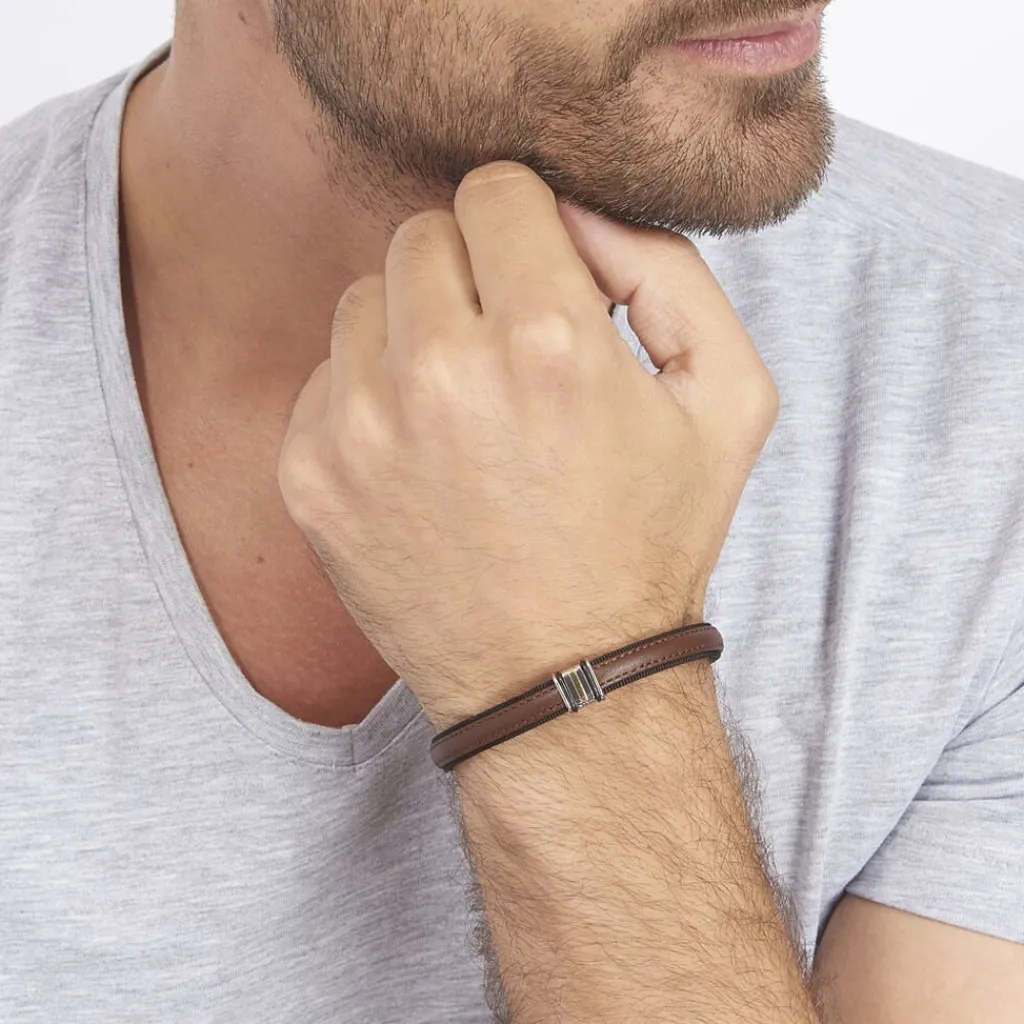 JOURDAN Bracelet Luciene Or Acier Bicolore Hot