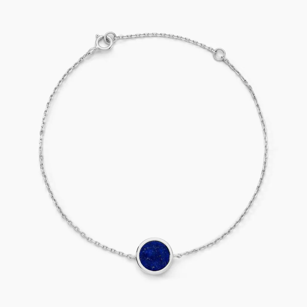 Histoire d'Or Bracelet Lunatique Argent Blanc Lapis Lazuli Nacre argent blanc lapis lazuli bleu New