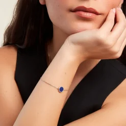 Histoire d'Or Bracelet Lunatique Argent Blanc Lapis Lazuli Nacre argent blanc lapis lazuli bleu New
