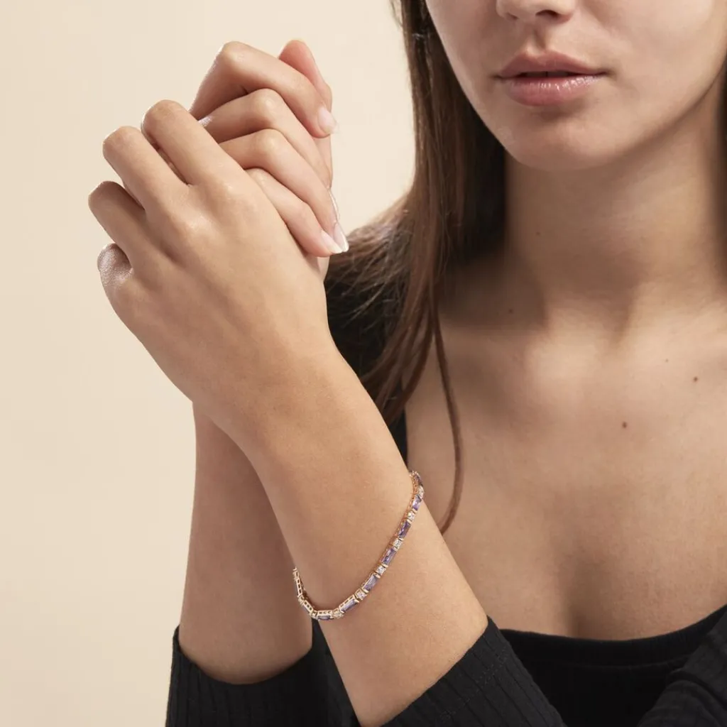 Histoire d'Or Bracelet Luteciaae Plaqué Or Jaune Oxyde De Zirconium Best