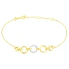 Histoire d'Or Bracelet Lutzele Or Bicolore Oxyde De Zirconium