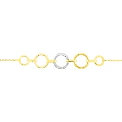 Histoire d'Or Bracelet Lutzele Or Bicolore Oxyde De Zirconium