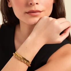 Histoire d'Or Bracelet Maddalena Acier Jaune Sale