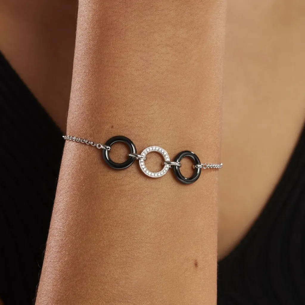 Histoire d'Or Bracelet Magalie Argent Blanc Céramique Et Oxyde De Zirconium Clearance