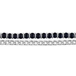 Histoire d'Or Bracelet Magalos Acier Blanc Onyx Outlet