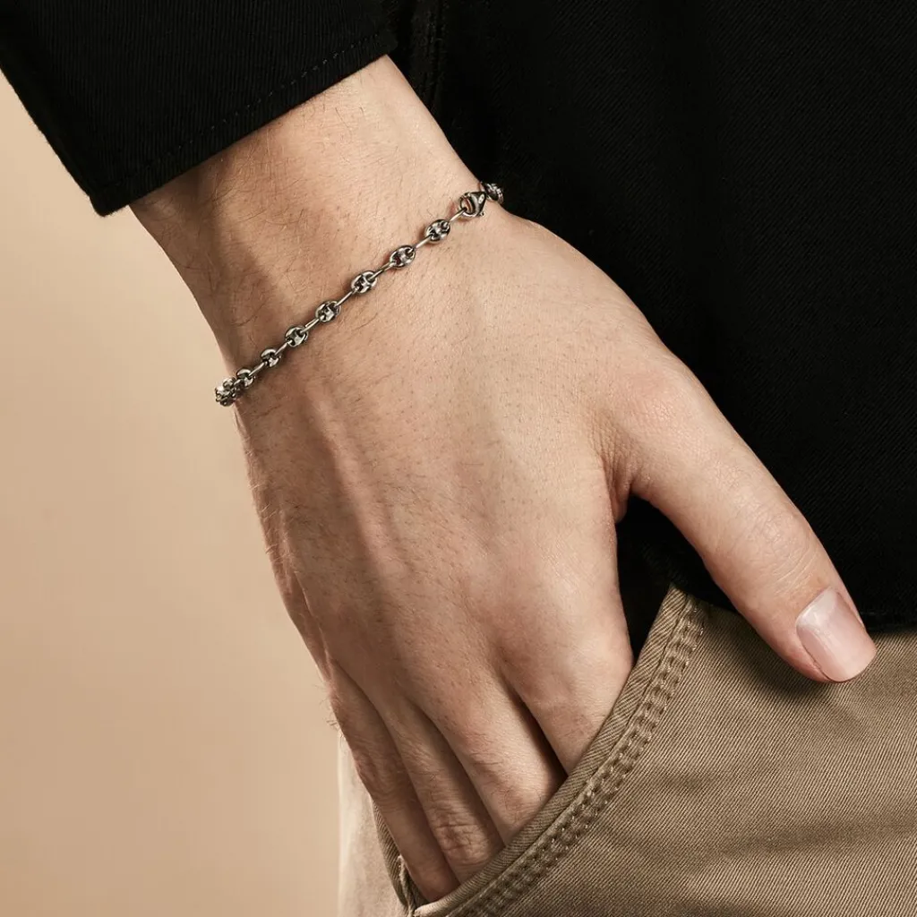 Histoire d'Or Bracelet Maille Argent Carrus