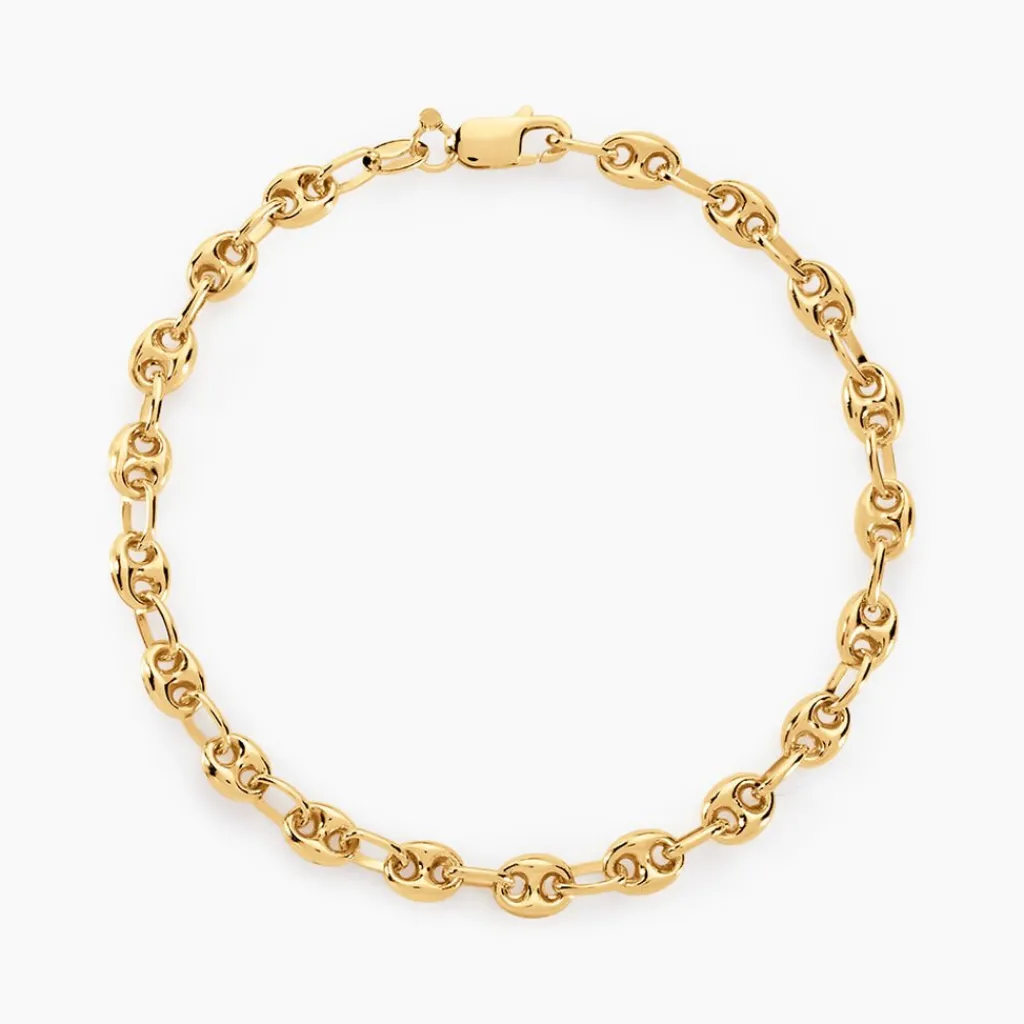 Histoire d'Or Bracelet Maille Dami Maille Grain De Café or jaune Discount