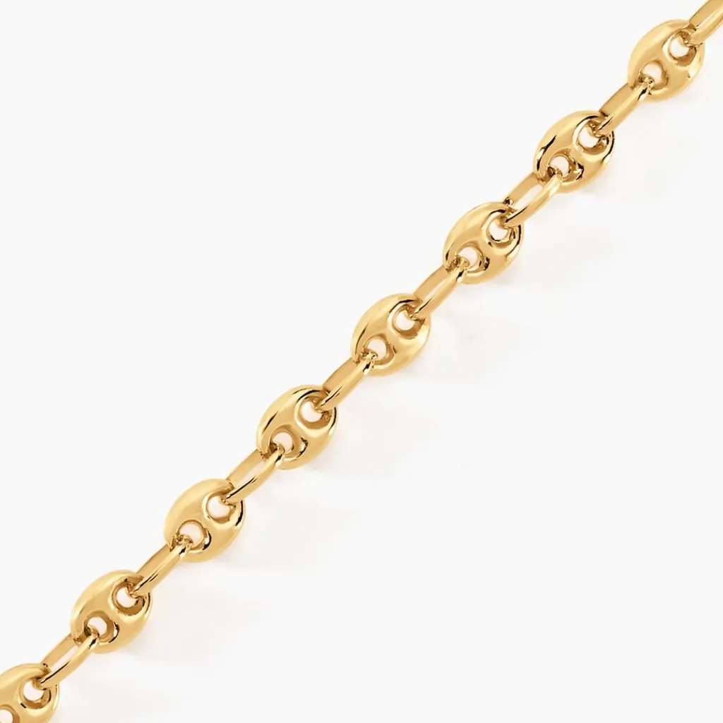 Histoire d'Or Bracelet Maille Dami Maille Grain De Café or jaune Discount