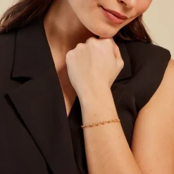 Histoire d'Or Bracelet Maille Dami Maille Grain De Cafe or jaune Outlet