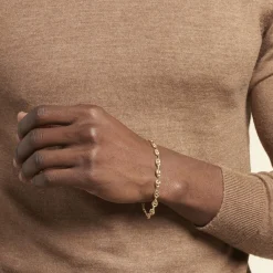 Histoire d'Or Bracelet Maille Dami Maille Grain De Café or jaune New