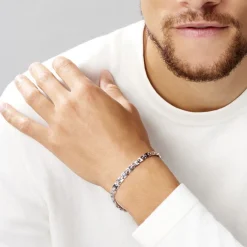 Histoire d'Or Bracelet Maille Lancelot Argent Blanc Sale