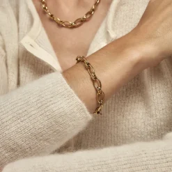 Histoire d'Or Bracelet Maille Perry Acier Doré