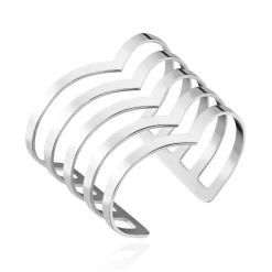 Histoire d'Or Bracelet Manchette Abid Acier Blanc Hot