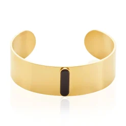 Histoire d'Or Bracelet Manchette Acier Doré Volcanus Agate Outlet