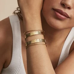 Histoire d'Or Bracelet Manchette Chita Acier Doré Hot