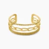 Histoire d'Or Bracelet Manchette Elain Acier Jaune Hot