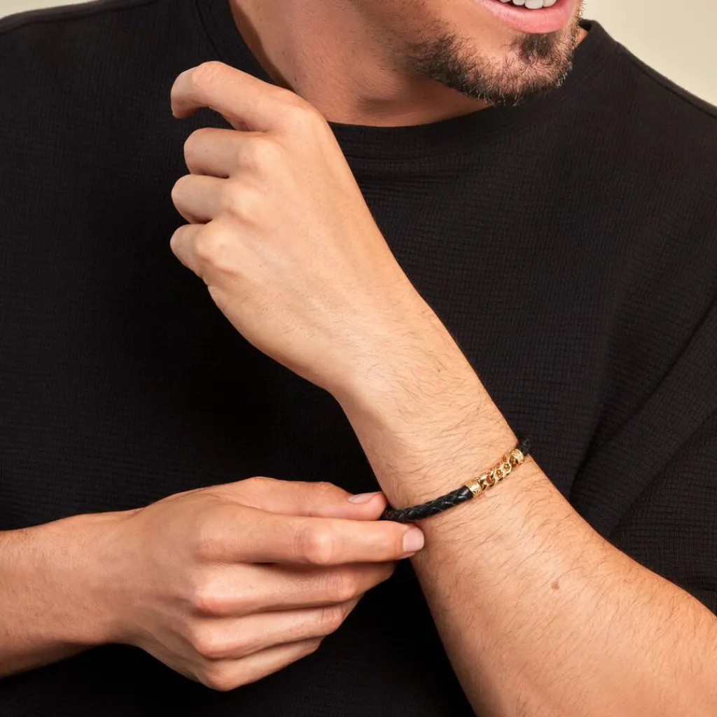 Histoire d'Or Bracelet Mani Plaque Or Doré Clearance