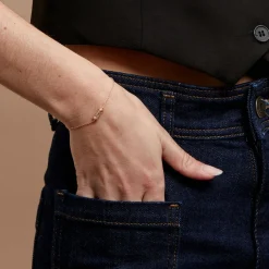 Histoire d'Or Bracelet Manua De Zirconium plaqué or jaune oxyde Best