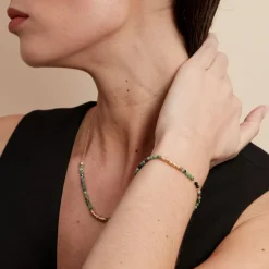 Histoire d'Or Bracelet Manua Plaqué Or Jaune Pierre D'imitation plaqué or jaune pierre d'imitation vert Best