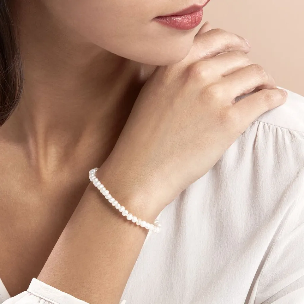 Histoire d'Or Bracelet Marie-aurore Or Jaune Perle De Culture New