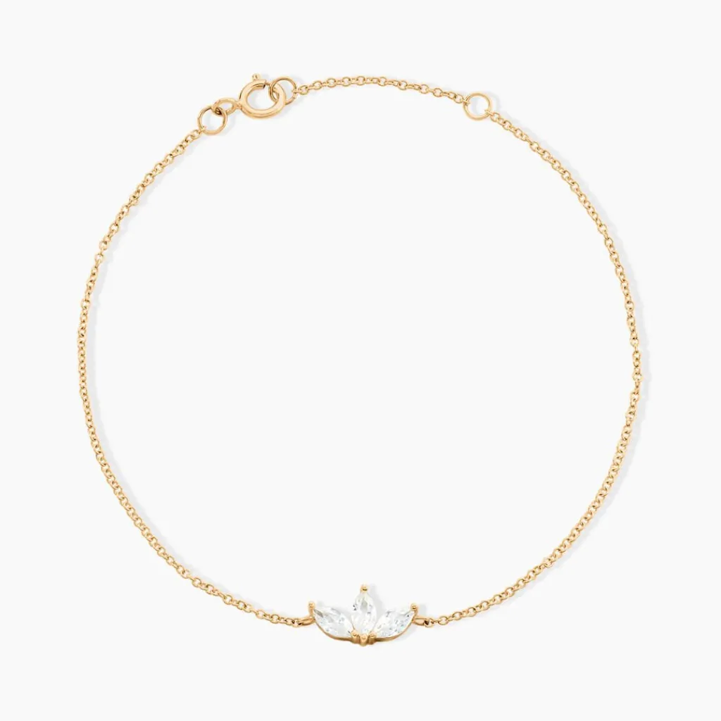 Histoire d'Or Bracelet Marquise Or Jaune Oxyde De Zirconium New