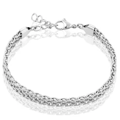 Histoire d'Or Bracelet Metropolitan Maille Fantaisie Acier Blanc Online