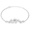 Histoire d'Or Bracelet Midnight Flower Argent Blanc Oxyde De Zirconium New