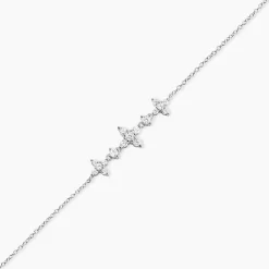 Histoire d'Or Bracelet Midnight Flower Argent Blanc Oxyde De Zirconium Online