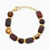 Histoire d'Or Bracelet Miky Acier Jaune Pierre De Synthese Agate Sale