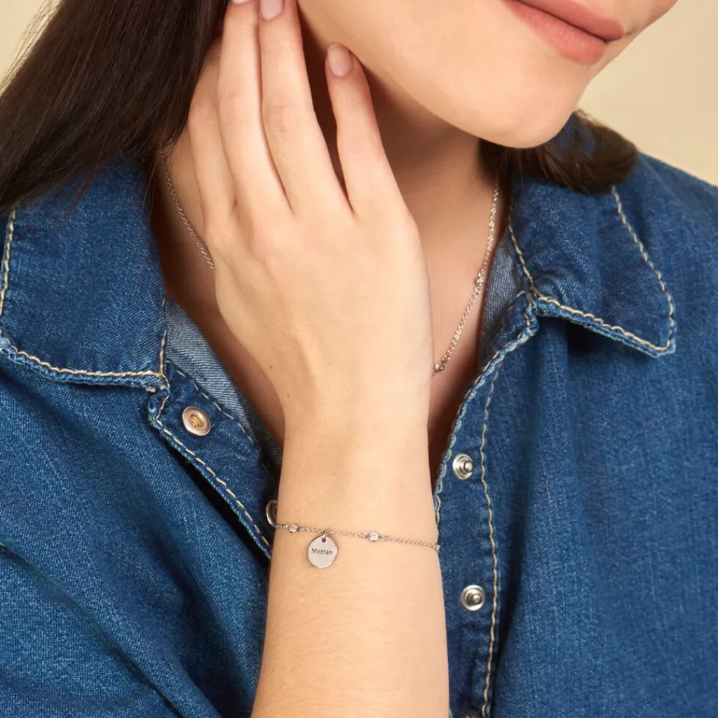 Histoire d'Or Bracelet Moa De Zirconium argent blanc oxyde Sale