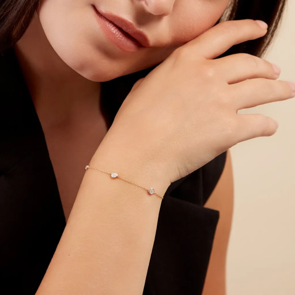 Histoire d'Or Bracelet Mon 1er Diamant or jaune diamant Clearance