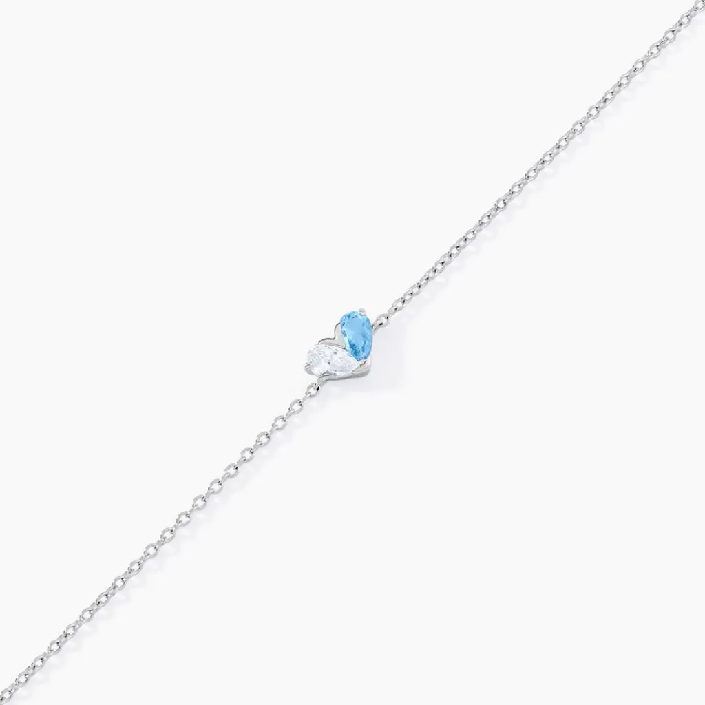 Histoire d'Or Bracelet Myhalf De Zirconium argent blanc oxyde Hot