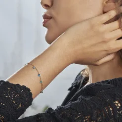 Histoire d'Or Bracelet Myosothis Plaqué Or Pierres plaqué or jaune pierre bleu New