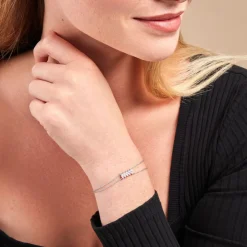 Histoire d'Or Bracelet Navette Argent Blanc Oxyde De Zirconium Sale