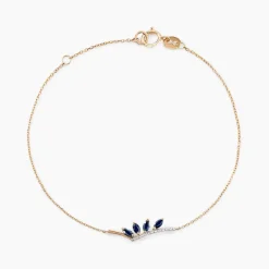 Histoire d'Or Bracelet Navette Diamant or jaune saphir Discount