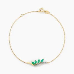 Histoire d'Or Bracelet Navette Or Jaune Emeraude Diamant or jaune émeraude Online