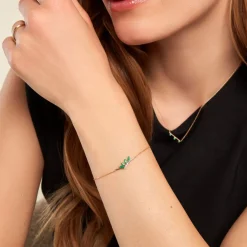 Histoire d'Or Bracelet Navette Or Jaune Emeraude Diamant or jaune émeraude Online