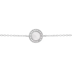 Histoire d'Or Bracelet Nawala De Zirconium Et Nacre argent blanc oxyde Sale