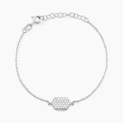 Histoire d'Or Bracelet Nawele Argent Blanc Oxyde De Zirconium Clearance