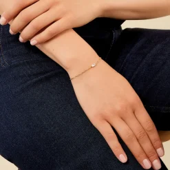 Histoire d'Or Bracelet Nigelle Argent Jaune Oxyde De Zirconium Hot