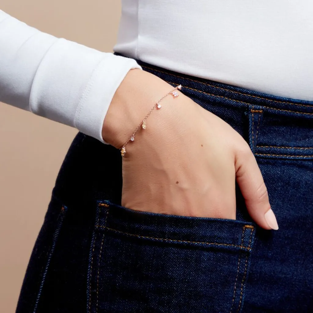 Histoire d'Or Bracelet Nimbe Argent Rose Oxyde De Zirconium argent rose oxyde raisin Clearance