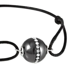 Histoire d'Or Bracelet Nina Cera Argent Blanc Strass Et Céramique argent blanc céramique noire Discount