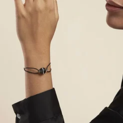 Histoire d'Or Bracelet Nina Cera Argent Blanc Strass Et Céramique argent blanc céramique noire Discount