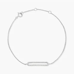 Histoire d'Or Bracelet Octavia Or Blanc Diamant Outlet