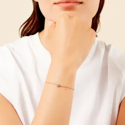 Histoire d'Or Bracelet Oliviane Argent Jaune Oxyde De Zirconium Sale