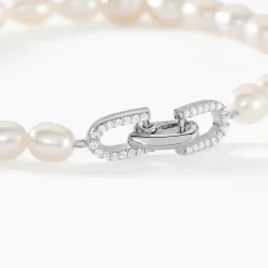 Histoire d'Or Bracelet Onassis Argent Blanc Perle De Culture Oxyde De Zirconium