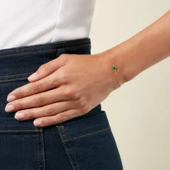 Histoire d'Or Bracelet Ondée Or Jaune Malachite Online