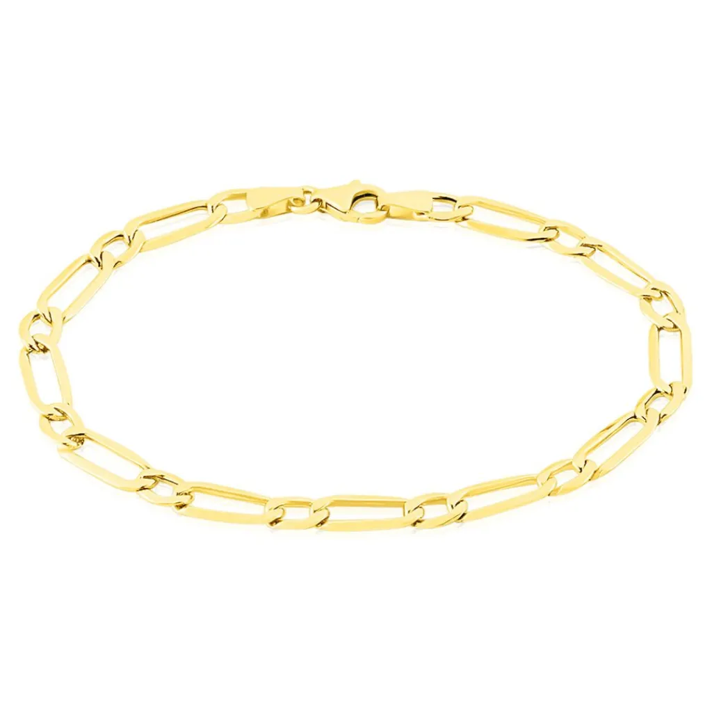 Histoire d'Or Bracelet Ophelio Maille Alternee 1/1 or jaune Discount